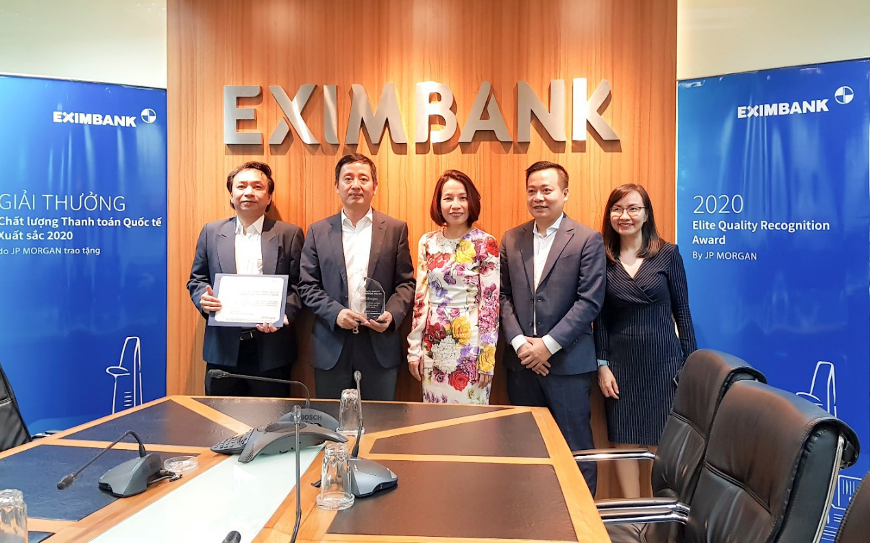 JP Morgan Chase Bank trao giải thưởng thanh toán quốc tế xuất sắc cho Eximbank