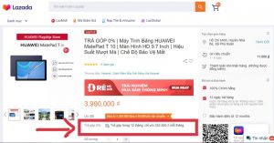 Hướng dẫn mua hàng trả góp không lãi suất bằng thẻ tín dụng trên Lazada