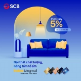 Giảm 5% cho tất cả thẻ SCB Visa/Mastercard tại Index Living Mall